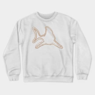 Paleolothic Style Tribal Shark Pattern Midtone Beige and Aqua Blue Crewneck Sweatshirt